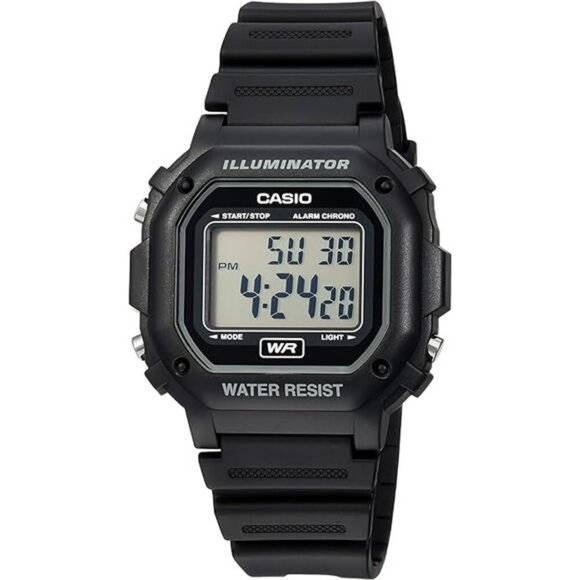Casio F108WH-1ACF Water Resistant Digital Display Black  F108WH Series | Men\'s Digital Watch | Illuminator | Water Resistant | LED Light
